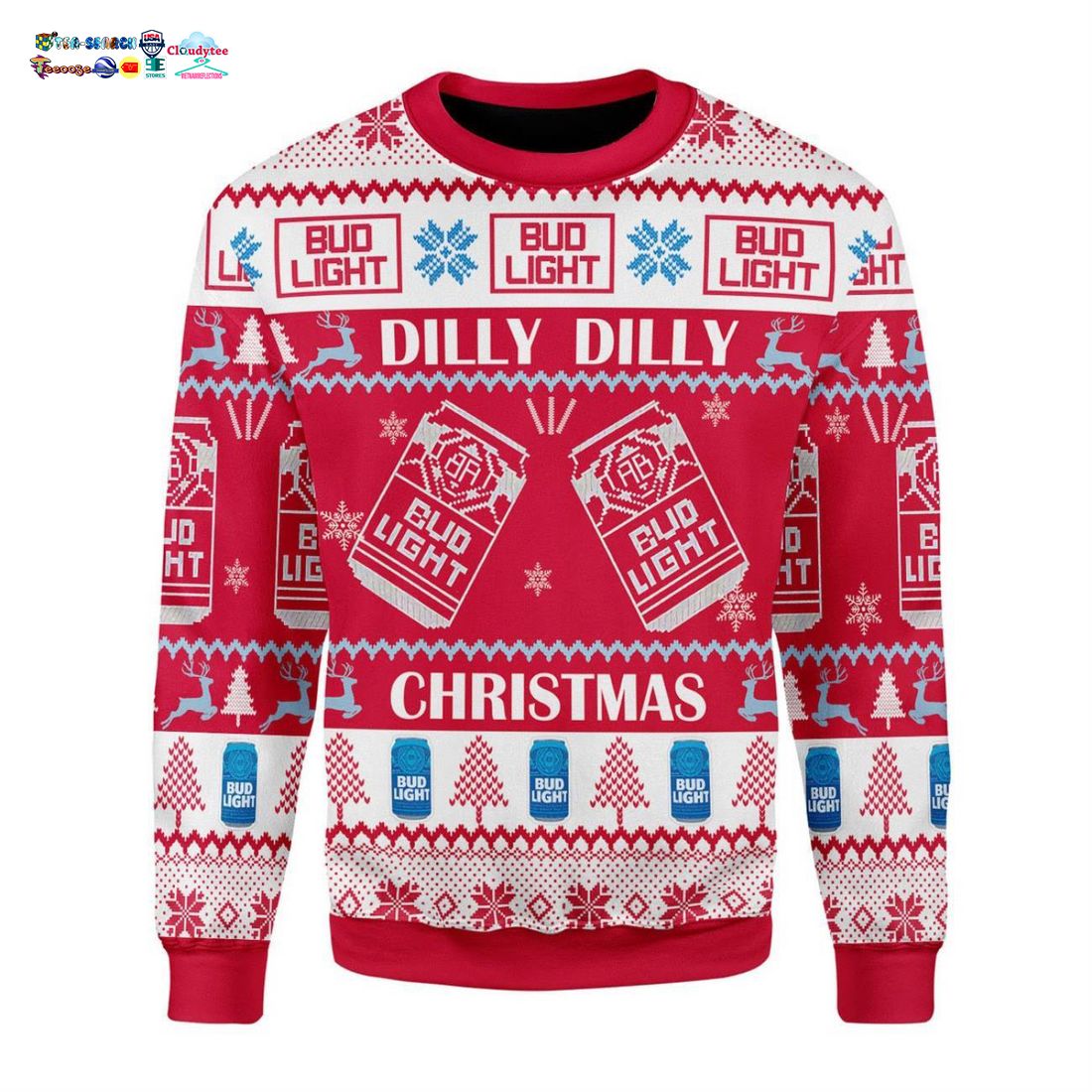 Bud Light Dilly Dilly Christmas Ugly Christmas Sweater