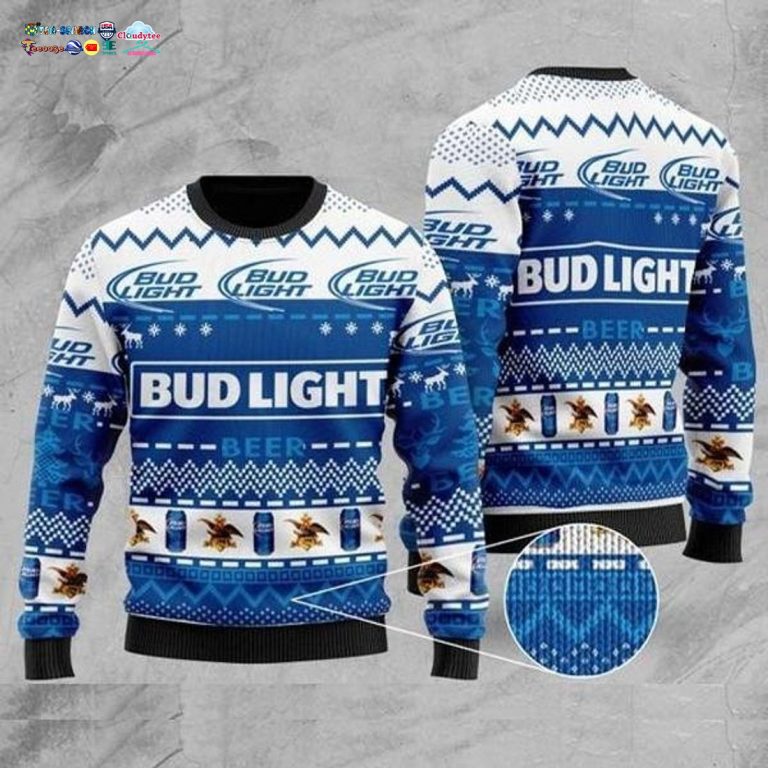 Bud Light Ver 3 Ugly Christmas Sweater - Trending picture dear