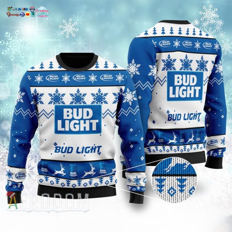 Bud Light Ver 4 Ugly Christmas Sweater - Nice photo dude