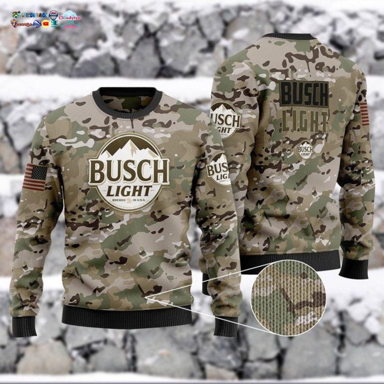 Busch Light Camo Ugly Christmas Sweater - Such a scenic view ,looks great.
