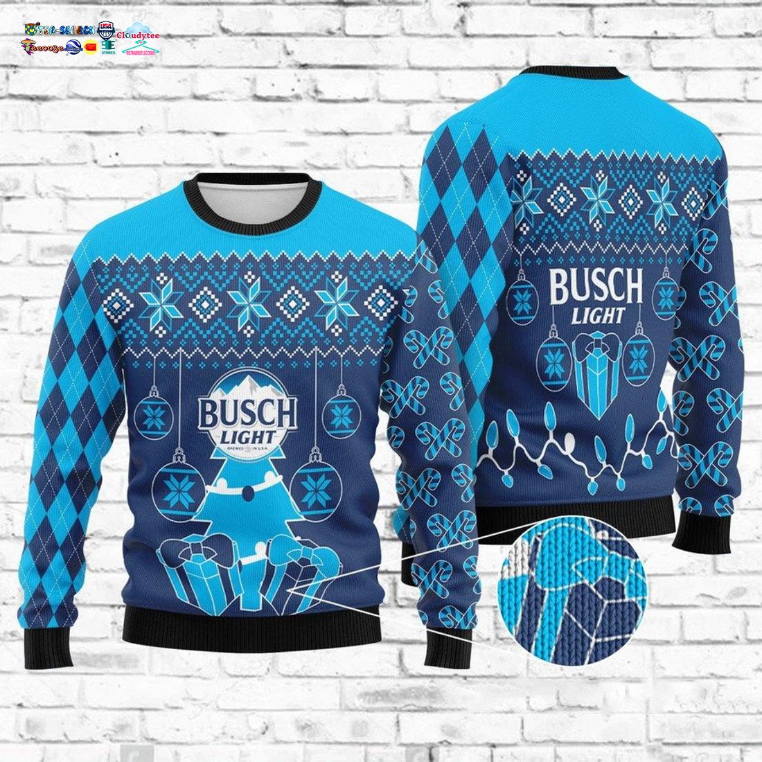 Busch Light Ver 3 Ugly Christmas Sweater