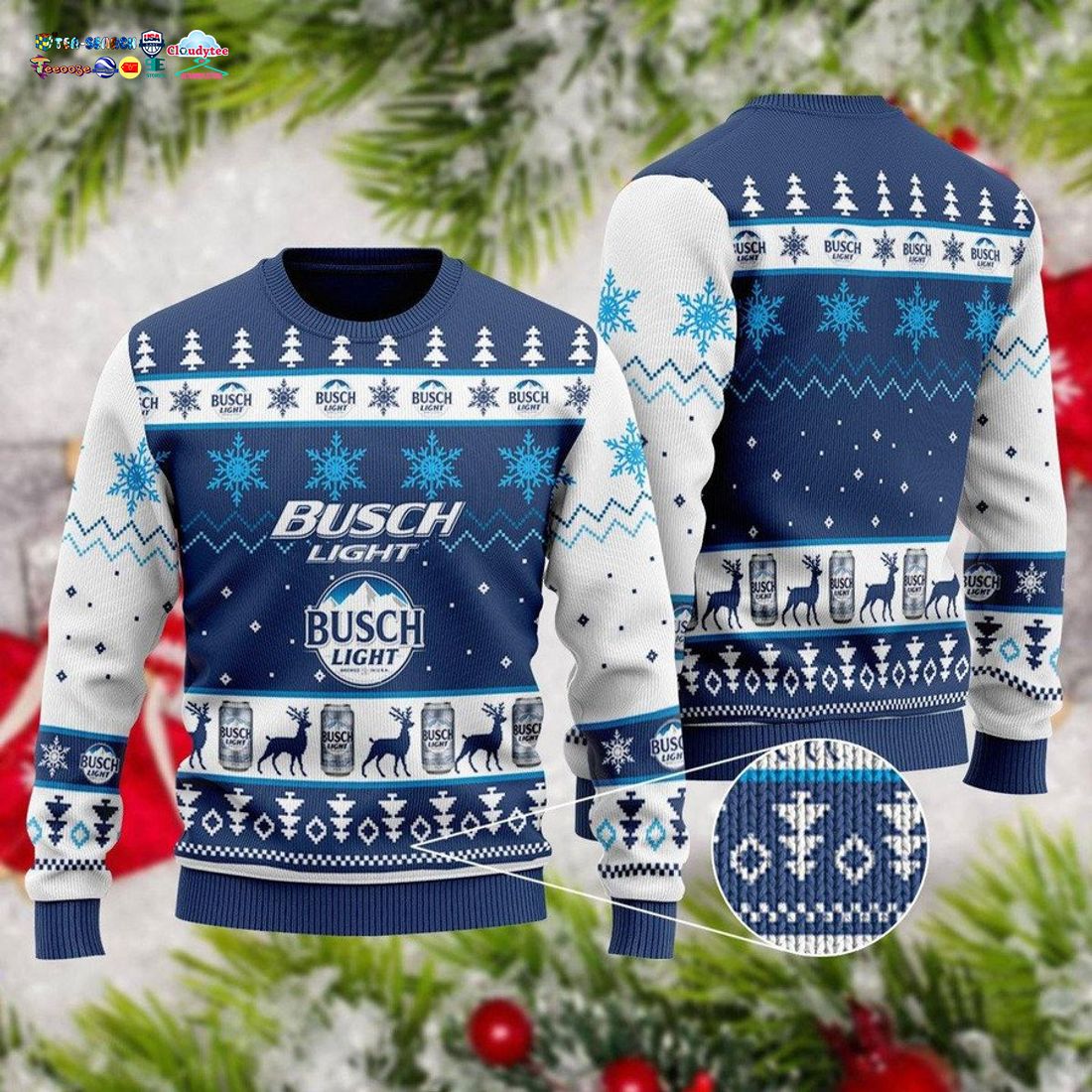 Busch Light Ver 4 Ugly Christmas Sweater