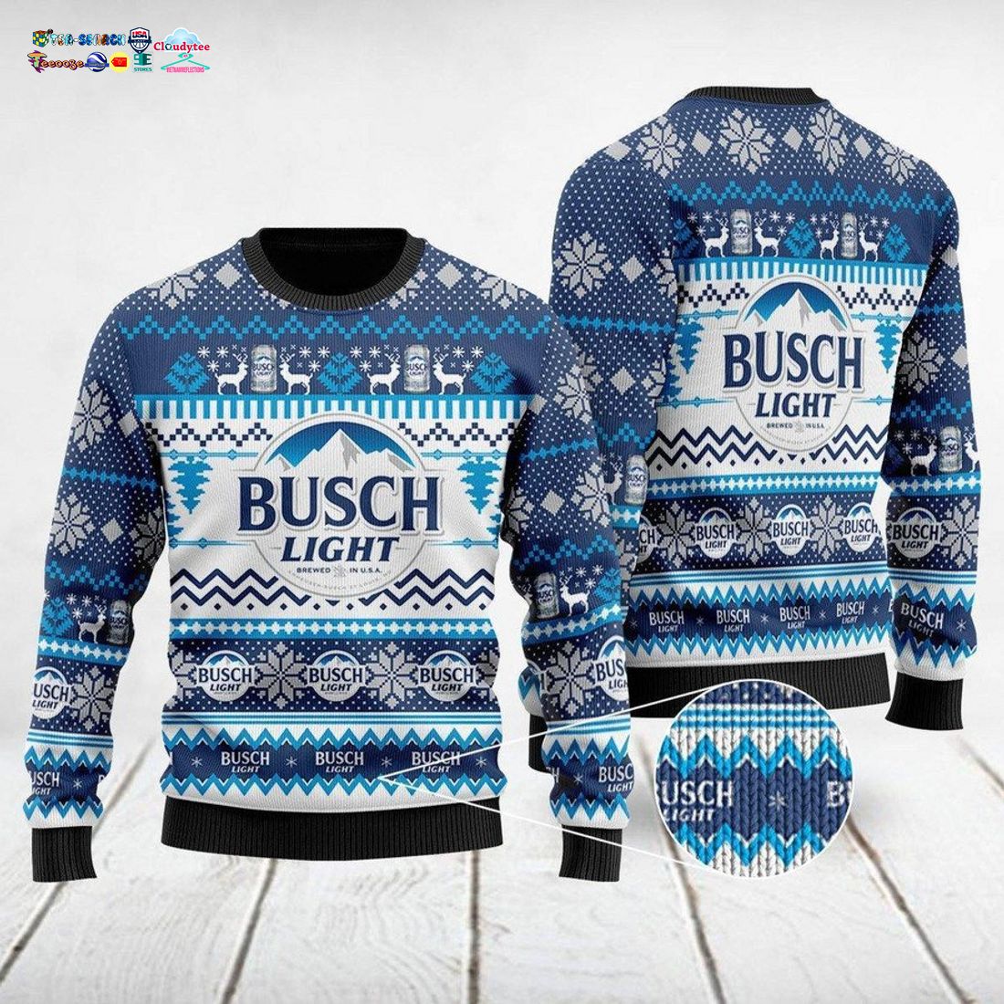 Busch Light Ver 5 Ugly Christmas Sweater