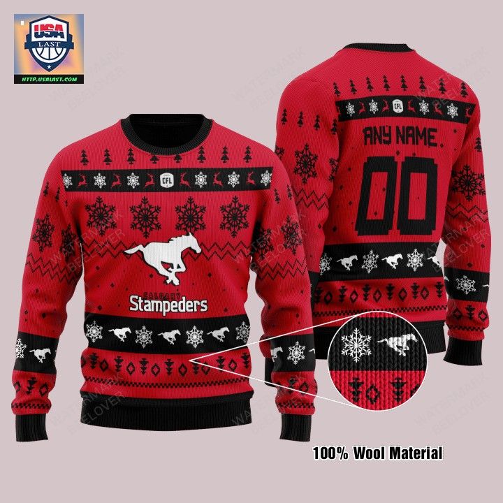 Calgary Stampeders Personalized Red Ugly Christmas Sweater – Usalast