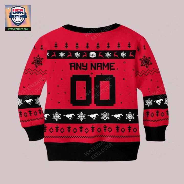 Calgary Stampeders Personalized Red Ugly Christmas Sweater - Pic of the century