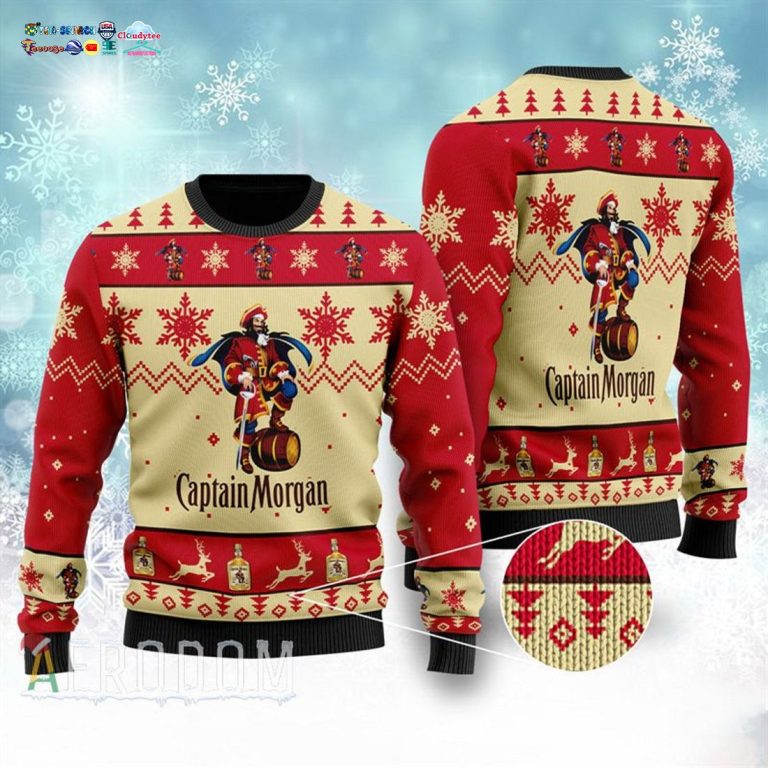 Captain Morgan Rum Ver 2 Ugly Christmas Sweater - Gang of rockstars
