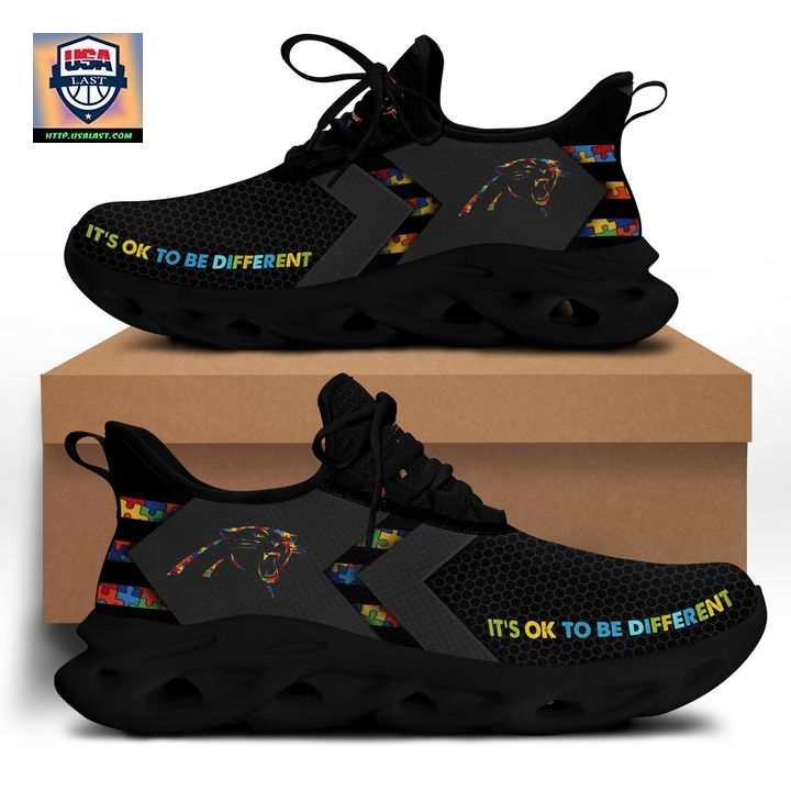 Carolina Panthers Autism Awareness It’s Ok To Be Different Max Soul Shoes – Usalast