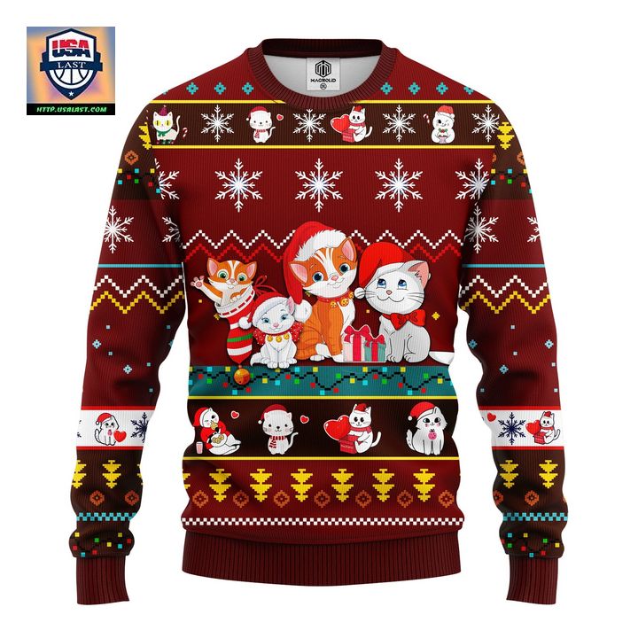 Cat Cartoon Cute Noel Mc Ugly Christmas Red Brown 1 Amazing Gift Idea Thanksgiving Gift – Usalast