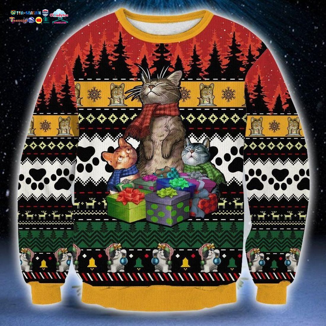 Cat Christmas Gift Ugly Christmas Sweater