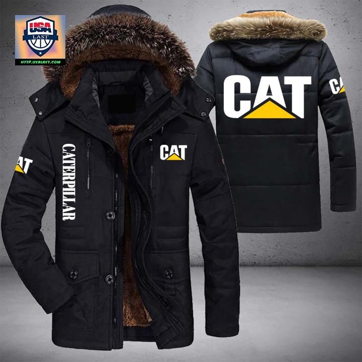 Caterpillar Logo Brand Parka Jacket Winter Coat – Usalast