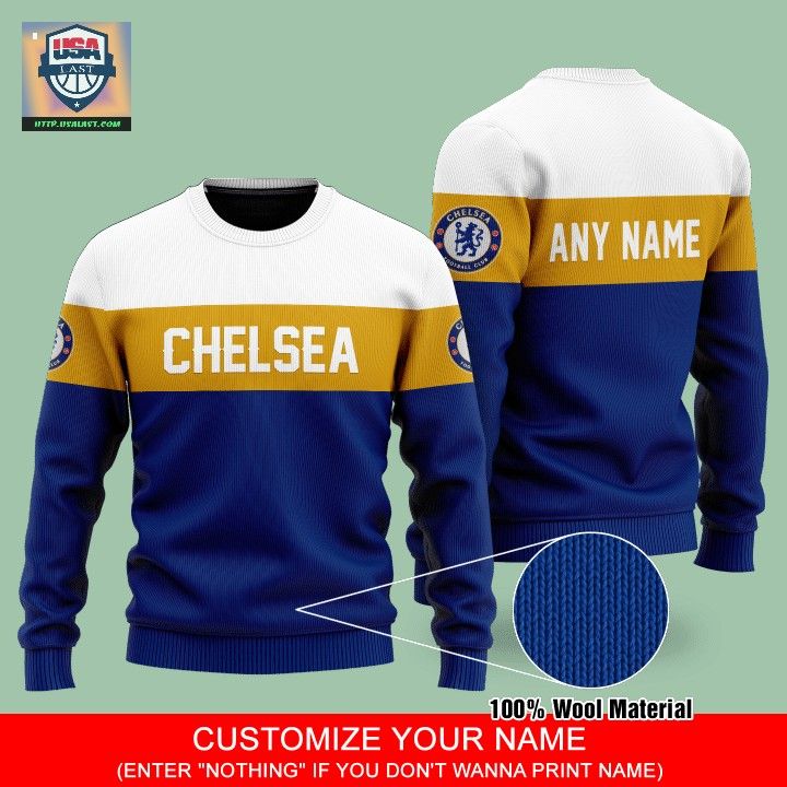 Chelsea FC Custom Name Knitted Sweater – Usalast