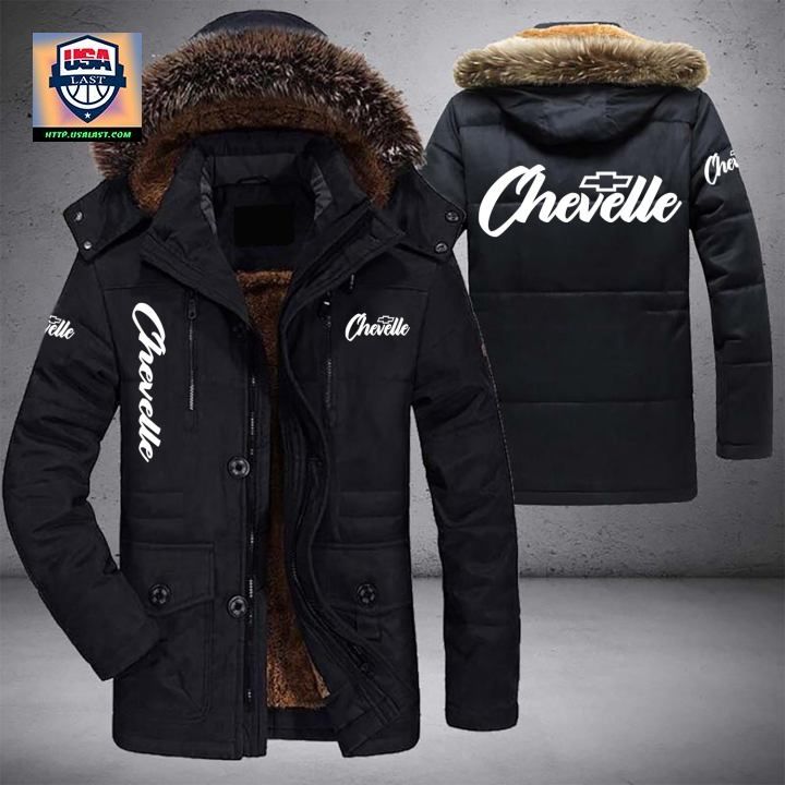 Chevy Chevelle Logo Brand Parka Jacket Winter Coat - This is awesome and unique