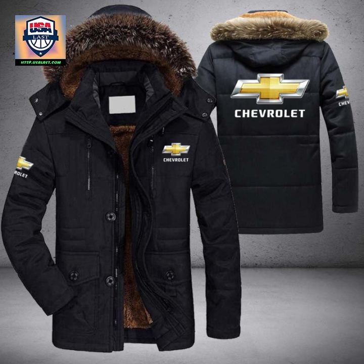 Chevy Logo Brand Parka Jacket Winter Coat - I am in love with your dress