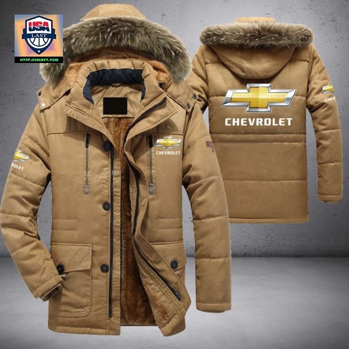 Chevy Logo Brand Parka Jacket Winter Coat - Pic of the century