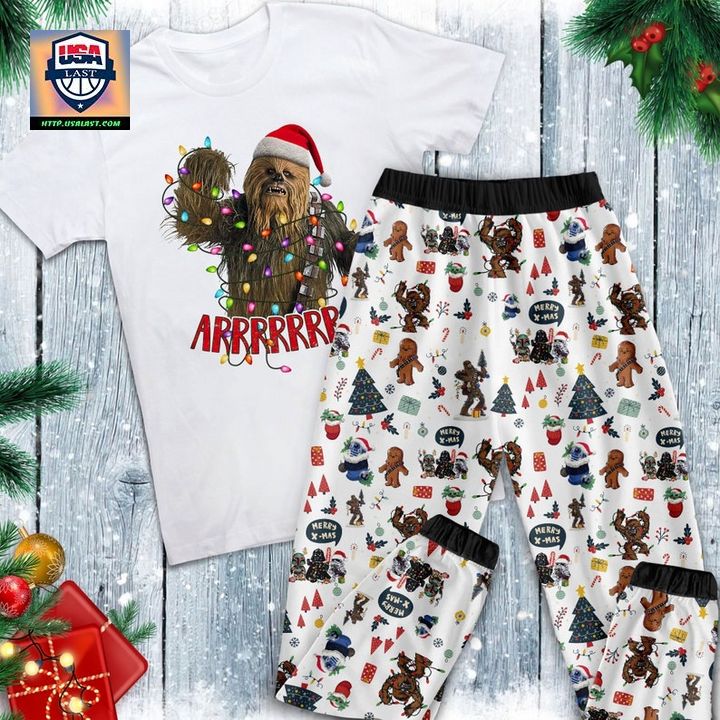 Chewbacca Christmas Short Sleeve Pajamas Set - You look elegant man