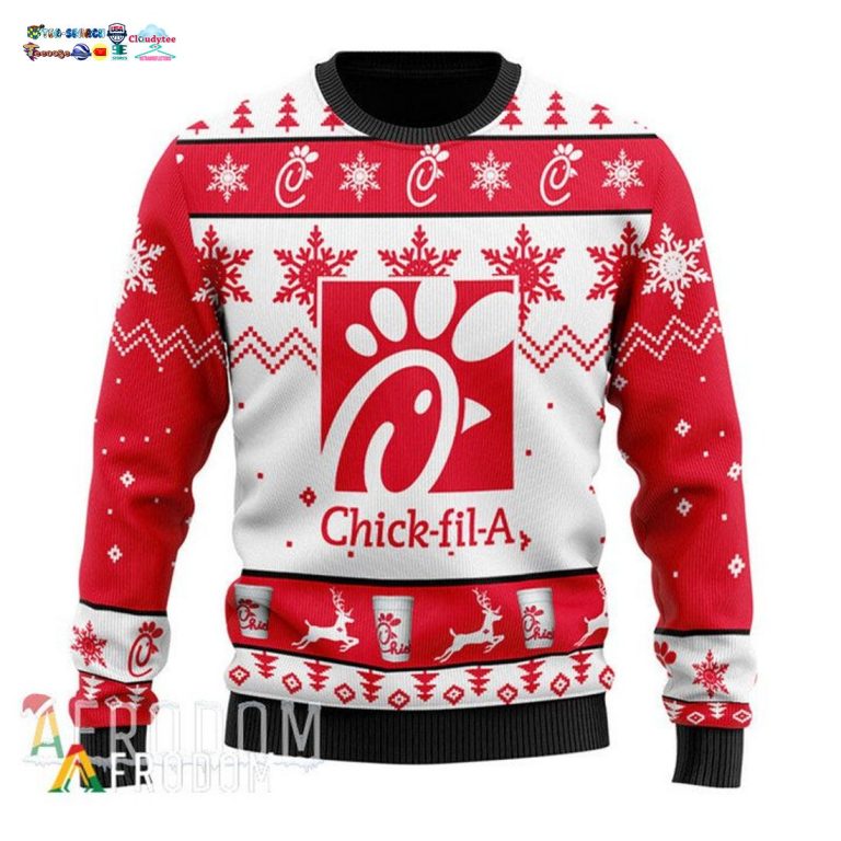 Chick-Fil-A Ugly Christmas Sweater - Eye soothing picture dear