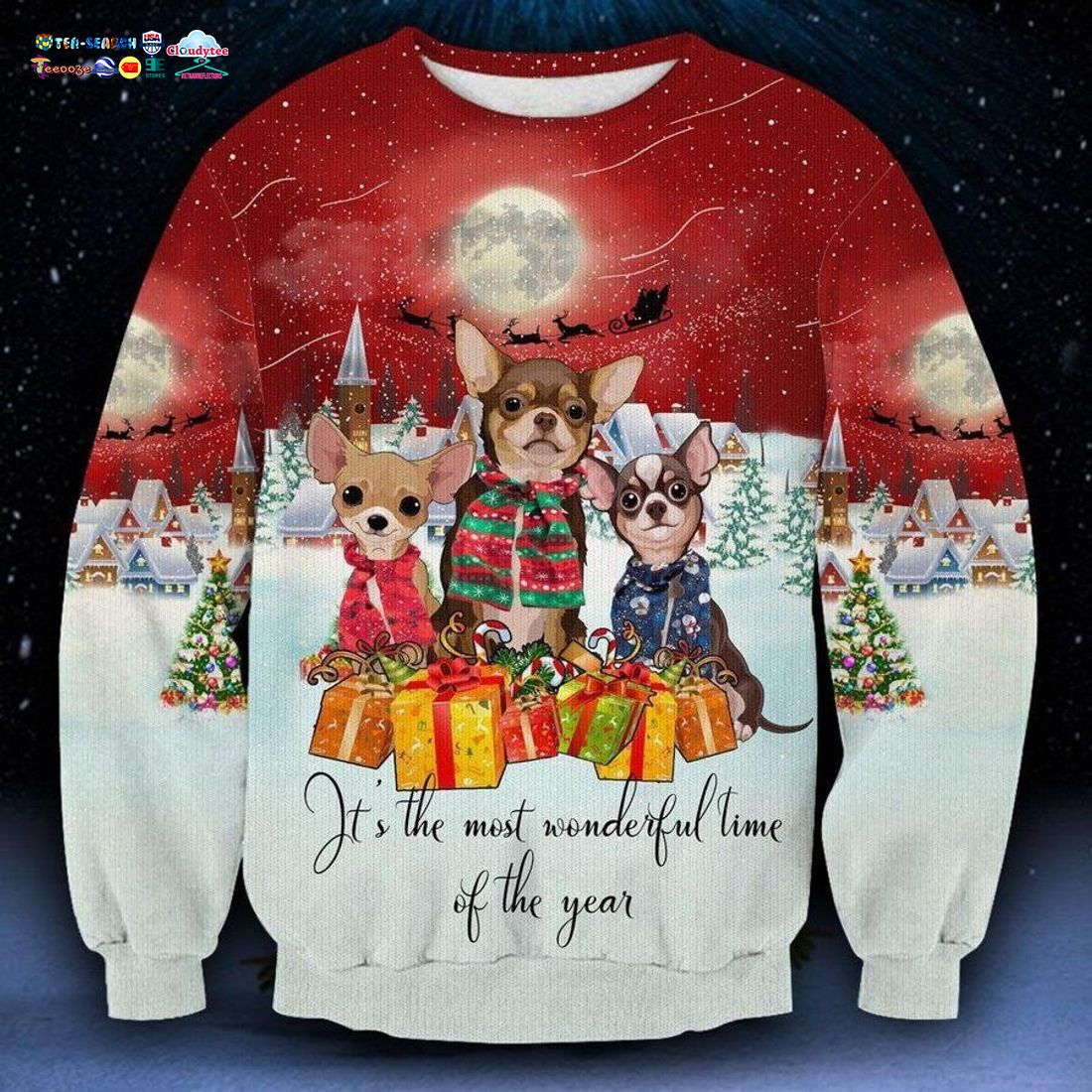 Chihuahua It’s The Most Wonderful Time Of The Year Ugly Christmas Sweater