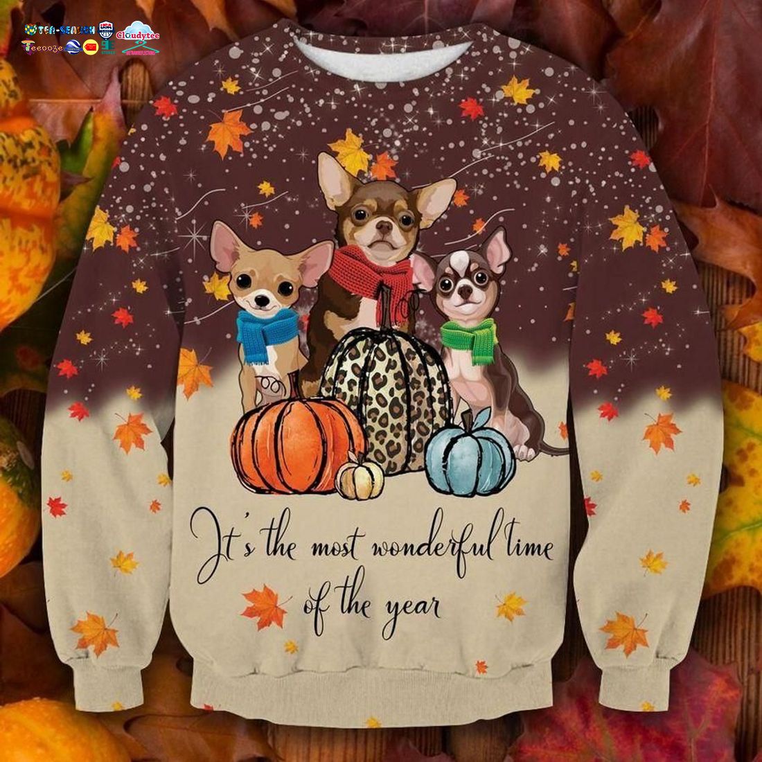 Chihuahua Thanksgiving It’s The Most Wonderful Time Of The Year Ugly Christmas Sweater