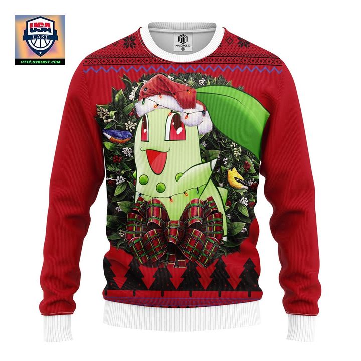 Chikorita Pokemon Noel Mc Ugly Christmas Sweater Thanksgiving Gift – Usalast