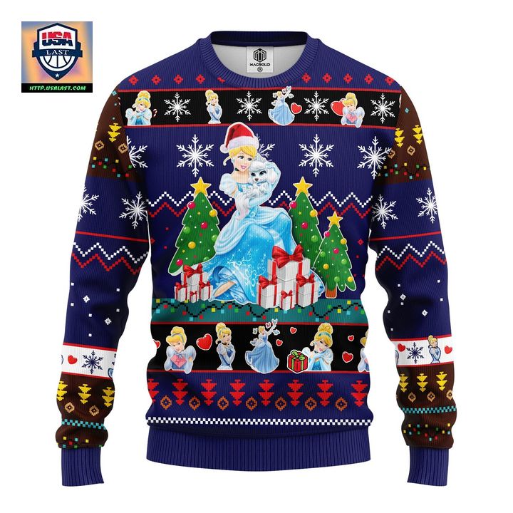 Cinderella Ugly Christmas Sweater Blue Amazing Gift Idea Thanksgiving Gift – Usalast