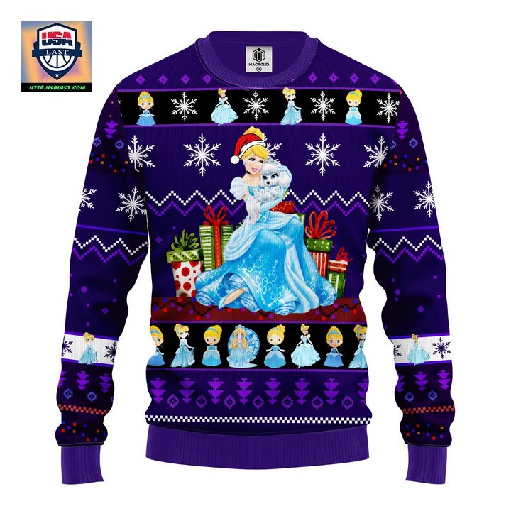 Cinderella Ugly Christmas Sweater Purple Amazing Gift Idea Thanksgiving Gift – Usalast
