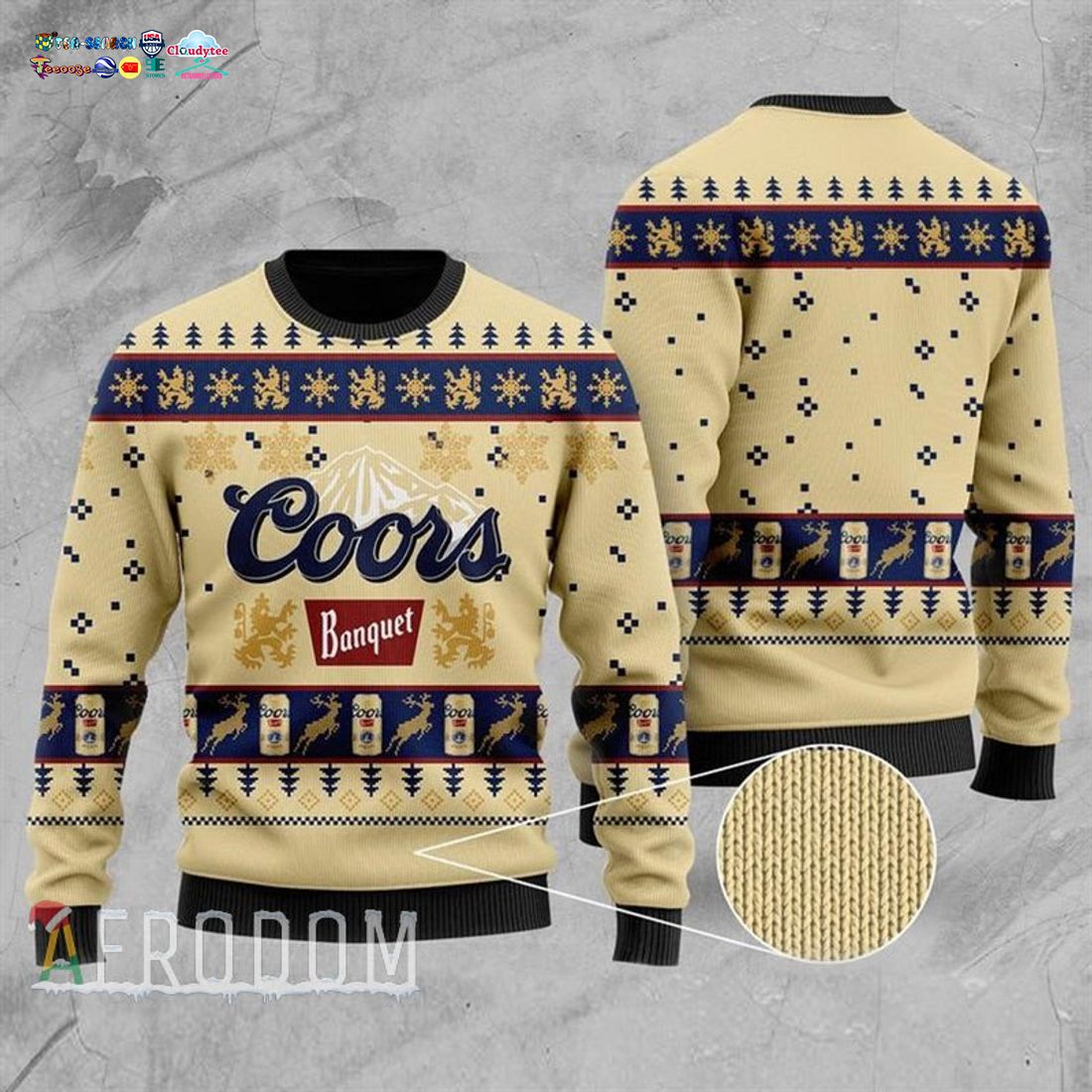 Coors Banquet Ver 3 Ugly Christmas Sweater