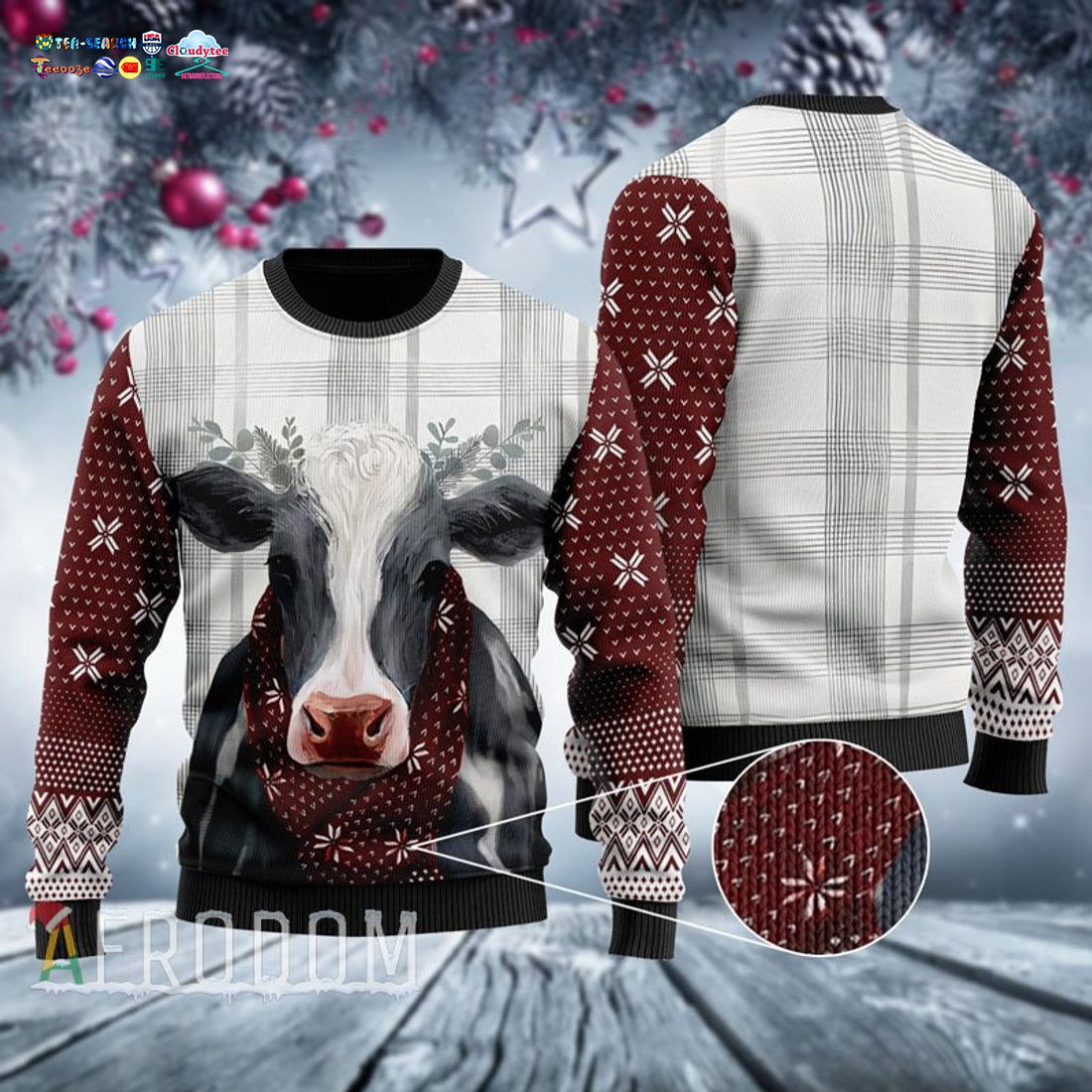Cow Ver 1 Ugly Christmas Sweater