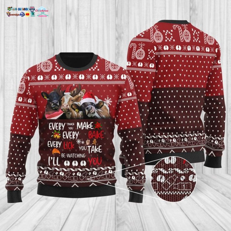 Cows I'll Be Watching You Ugly Christmas Sweater - Have you joined a gymnasium?