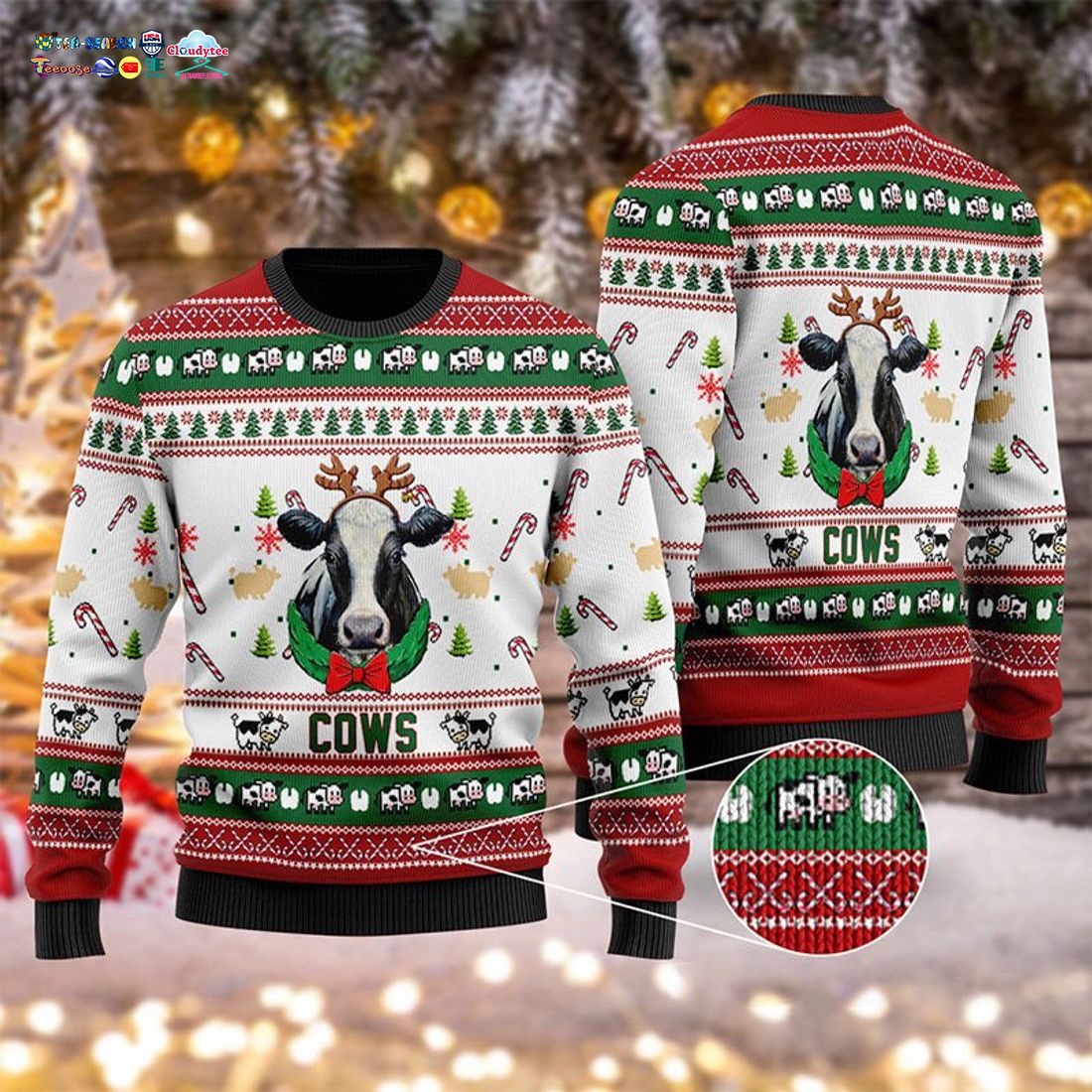 Cows Ugly Christmas Sweater - My favourite picture of yours