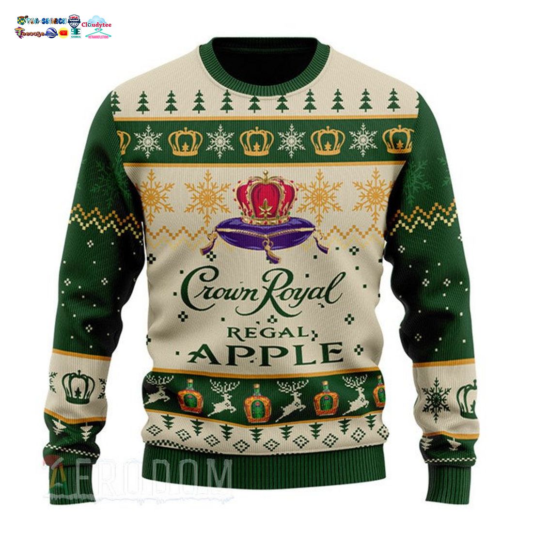 Crown Royal Green Ugly Christmas Sweater