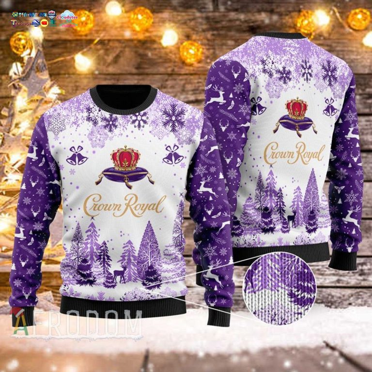 Crown Royal Purple Ver 2 Ugly Christmas Sweater - You tried editing this time?