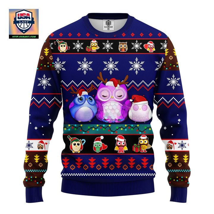 Cute Owl Night Noel Mc Ugly Christmas Blue 1 Amazing Gift Idea Thanksgiving Gift – Usalast