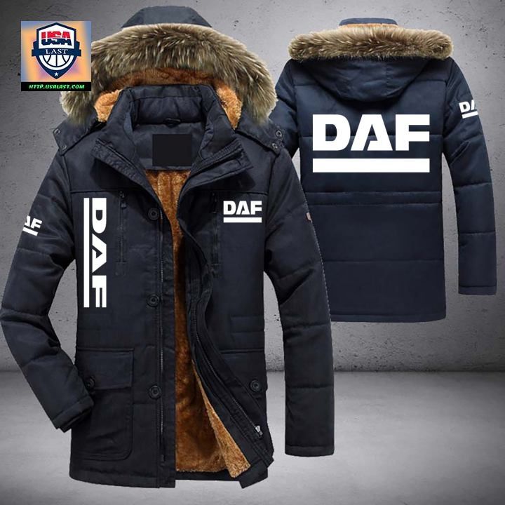 DAF Trucks Logo Brand Parka Jacket Winter Coat - Nice photo dude