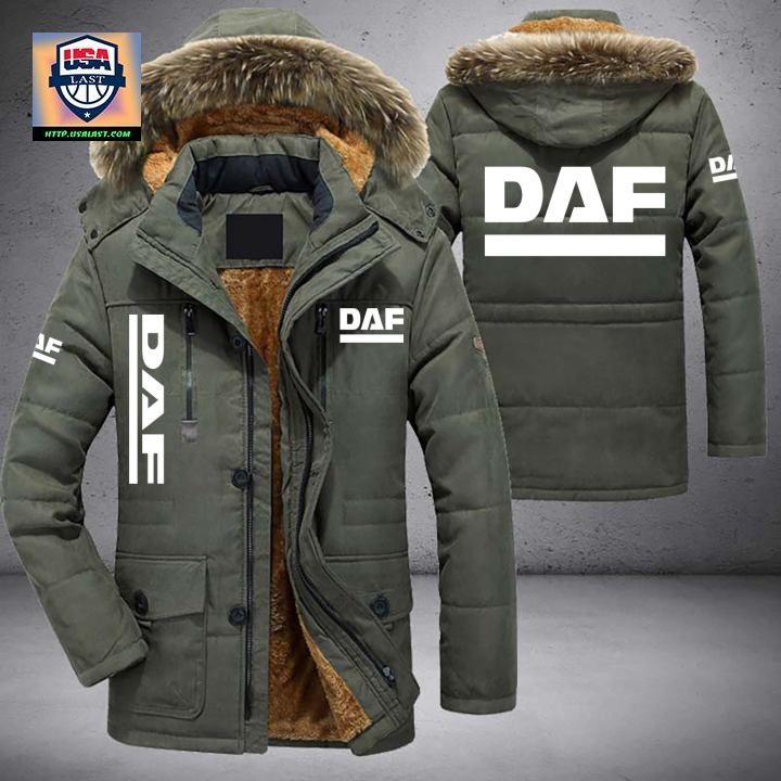 DAF Trucks Logo Brand Parka Jacket Winter Coat - This is your best picture man