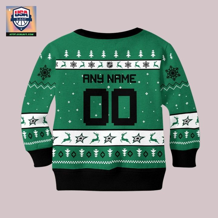 Dallas Stars Personalized Green Ugly Christmas Sweater - Speechless