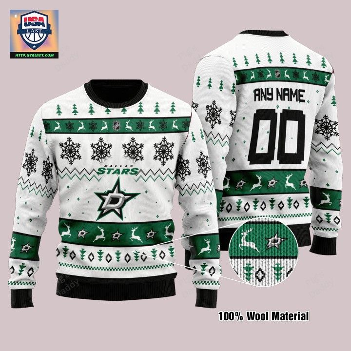Dallas Stars Personalized White Ugly Christmas Sweater – Usalast