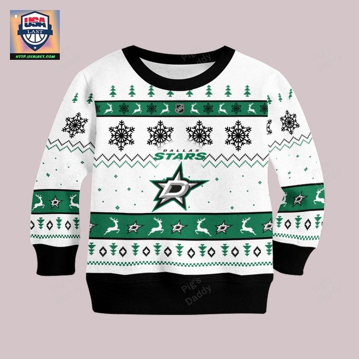 Dallas Stars Personalized White Ugly Christmas Sweater - Looking so nice
