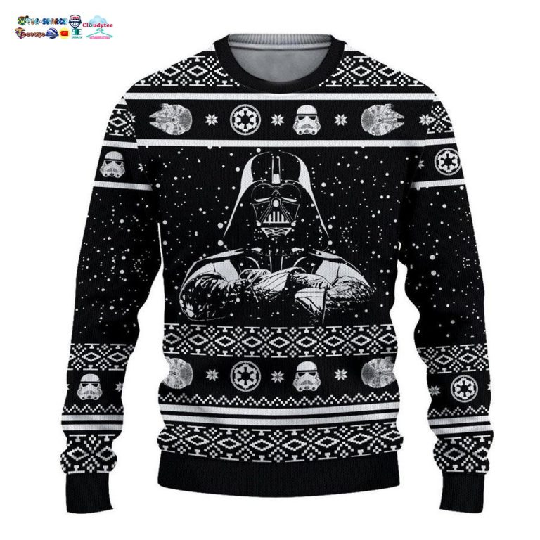 Darth Vader Black Ugly Christmas Sweater - Lovely smile