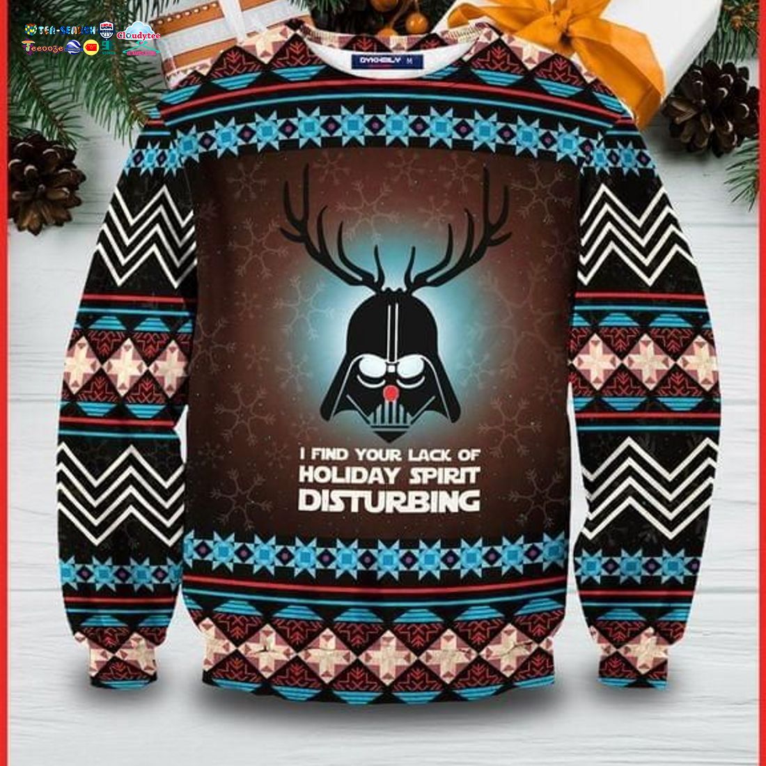 Darth Vader I Find Your Lack Of Holiday Spirit Disturbing Ugly Christmas Sweater