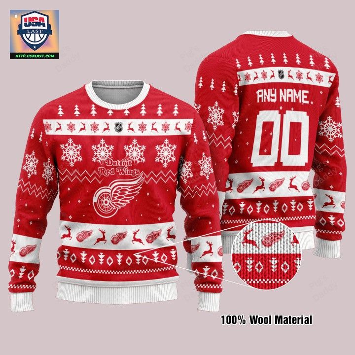 Detroit Red Wing Personalized Red Ugly Sweater – Usalast