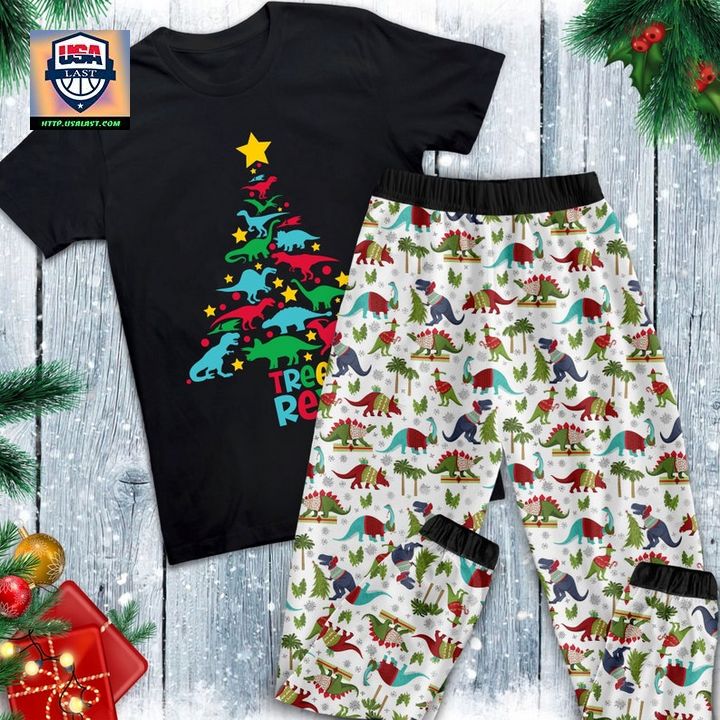 Dinosaur Tree Rex Christmas Pajamas Set - You always inspire by your look bro