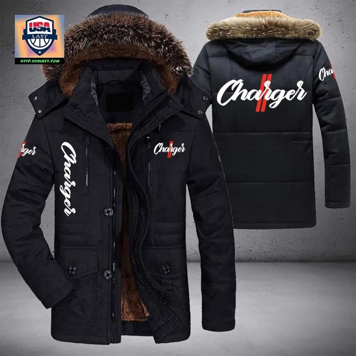 Dodge Charger Logo Brand Parka Jacket Winter Coat – Usalast