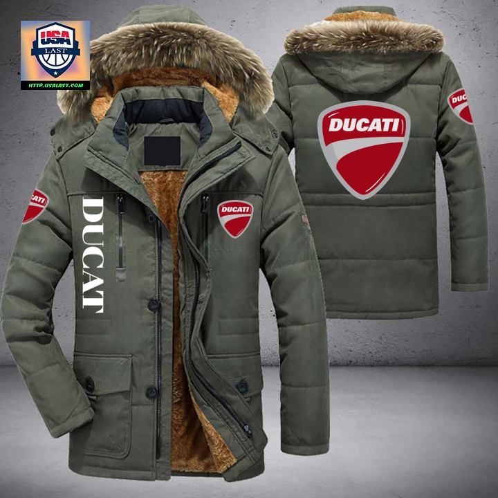 Ducati Logo Brand Parka Jacket Winter Coat - Eye soothing picture dear