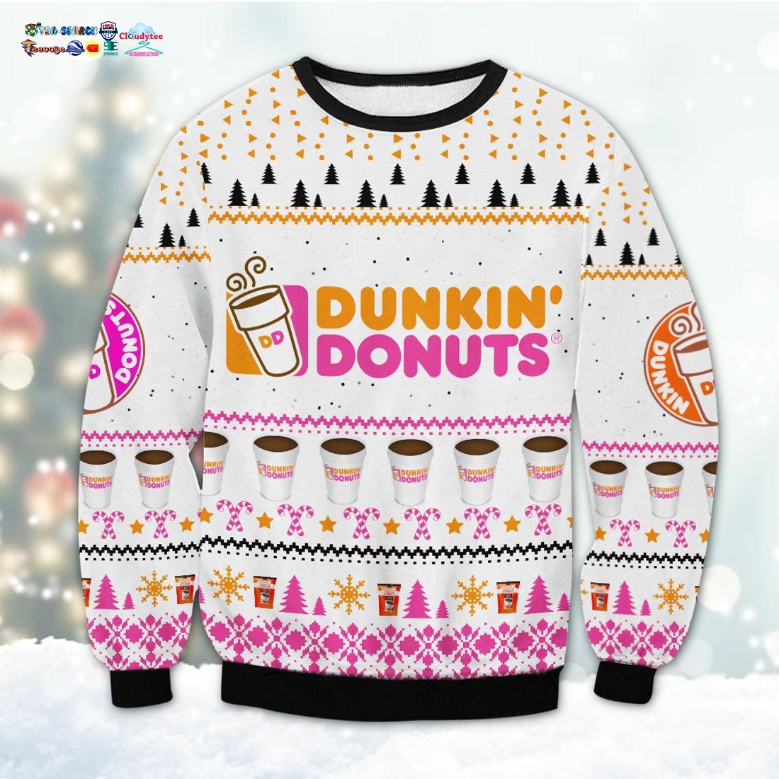 Dunkin’ Donuts Ver 2 Ugly Christmas Sweater