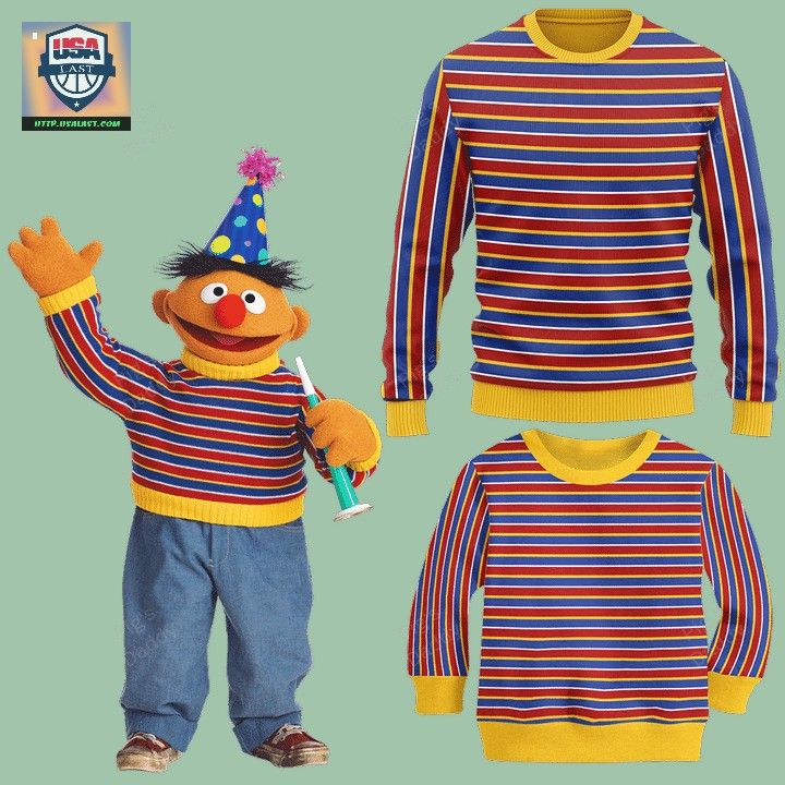 Ernie Muppet Character Ugly Christmas Sweater – Usalast