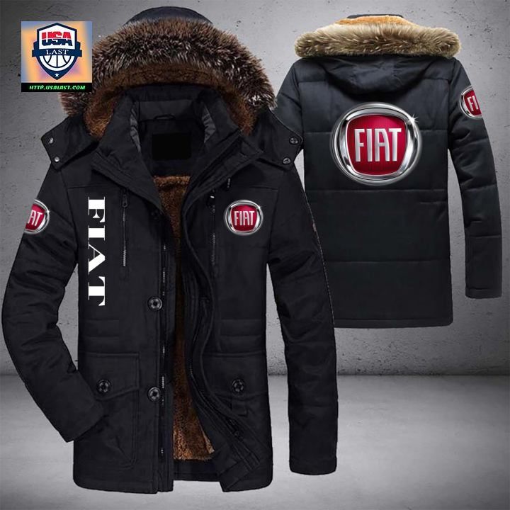 Fiat Logo Brand Parka Jacket Winter Coat - Best couple on earth