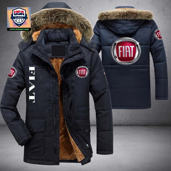 Fiat Logo Brand Parka Jacket Winter Coat - Cuteness overloaded