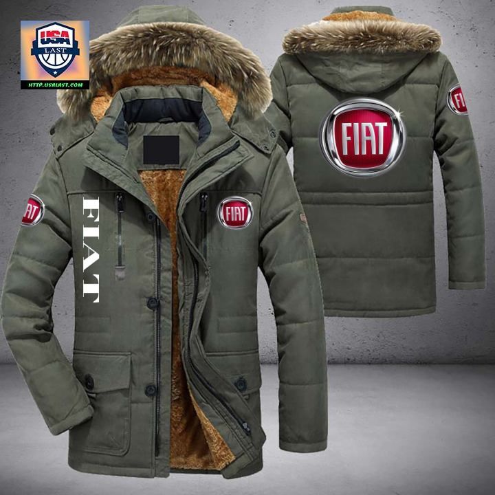 Fiat Logo Brand Parka Jacket Winter Coat - Best couple on earth