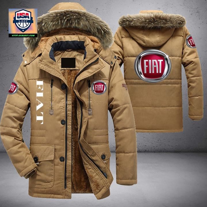 Fiat Logo Brand Parka Jacket Winter Coat - Wow! What a picture you click