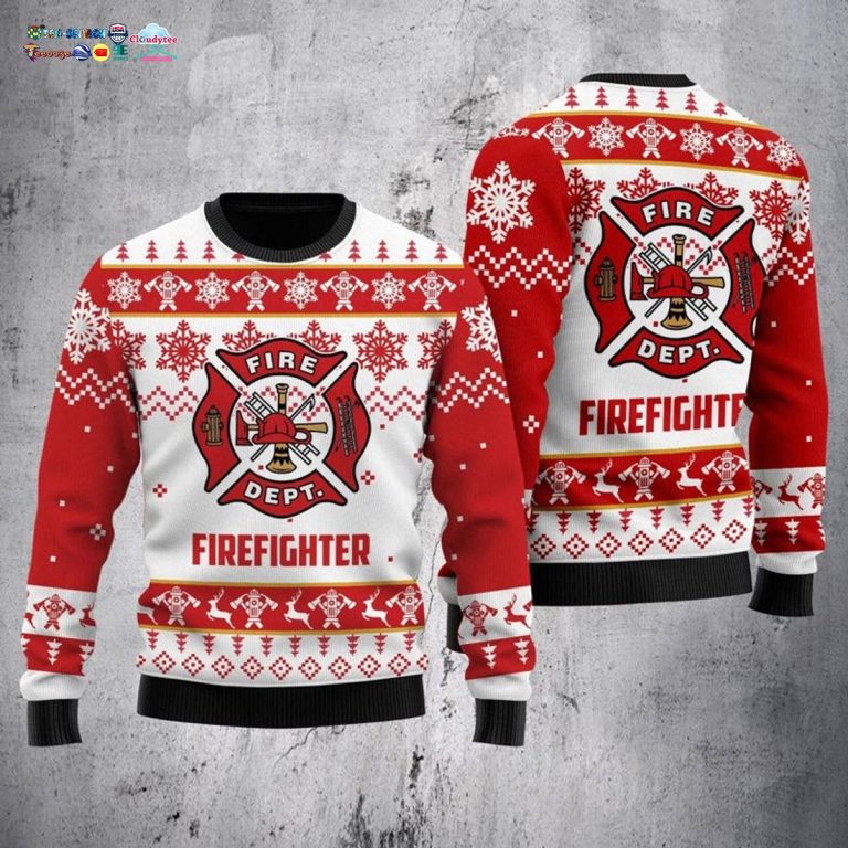 Firefighter Fire Department Ugly Christmas Sweater - Best click of yours